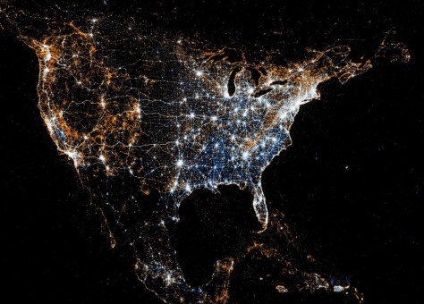 Twitter and Flickr Map of the United States