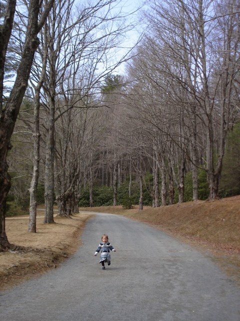 Future Runner Practicing on the Carriage Path