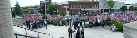 Panoramic View of the Rolling Thunder Ceremony at the Smyth County Courthouse, May 22, 2014