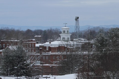 Washington Courthouse Cupola with Holston Mountain in the background, February 21, 2015