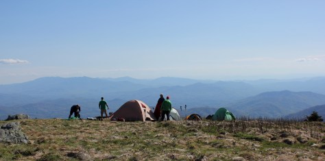Camping on Grassy Ridge Bald, 6165'
